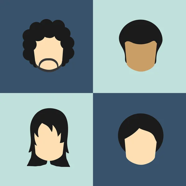 Imagen de iconos de personas surtidos — Vector de stock