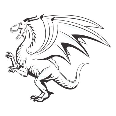 Dragon hayvan karikatür tasarım