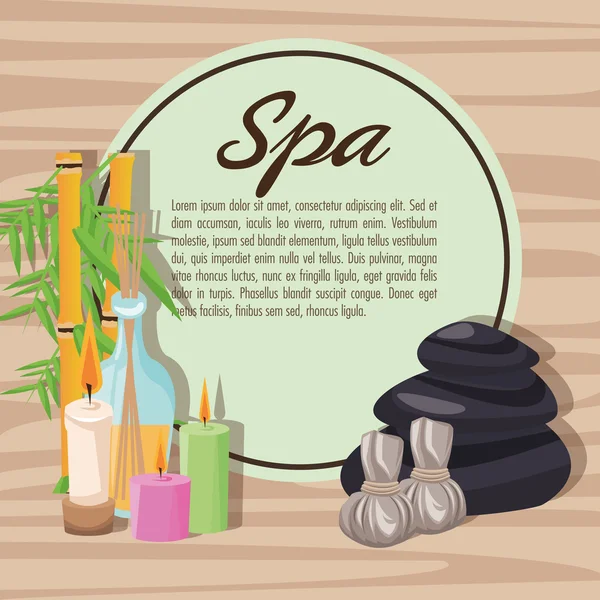 Centro de spa y diseño de estilo de vida saludable — Vector de stock