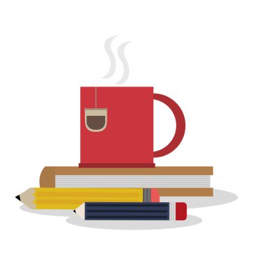 Çay kupa kalem ve kitap tasarımı