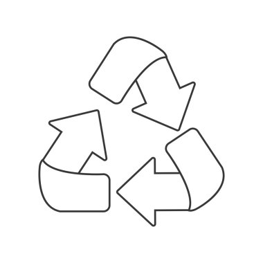 İzole geri dönüşüm sembolü tasarım