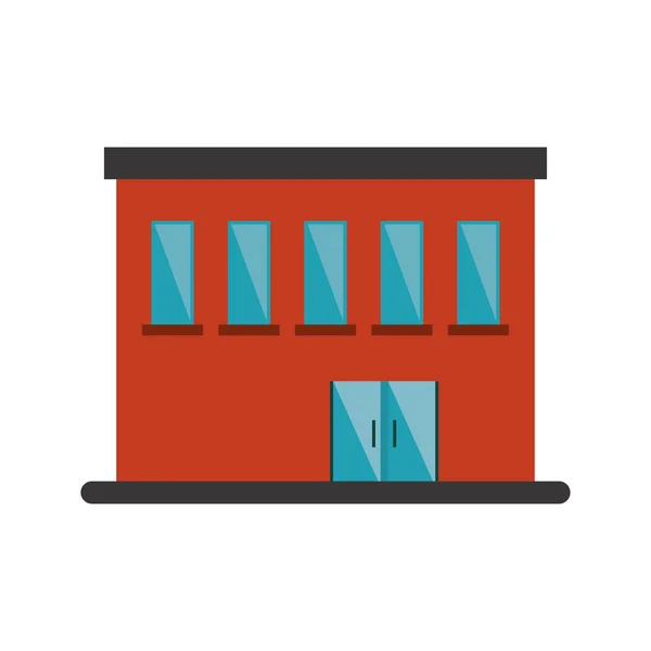 Edifício isolado com design de janelas —  Vetores de Stock