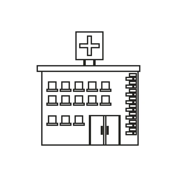 Progettazione di edifici ospedalieri isolati — Vettoriale Stock