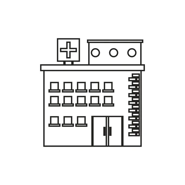 Progettazione di edifici ospedalieri isolati — Vettoriale Stock