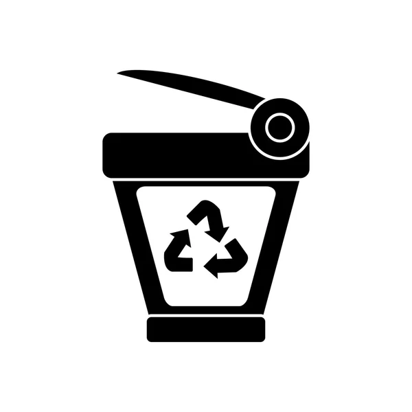 Design isolado de lixo e reciclagem — Vetor de Stock