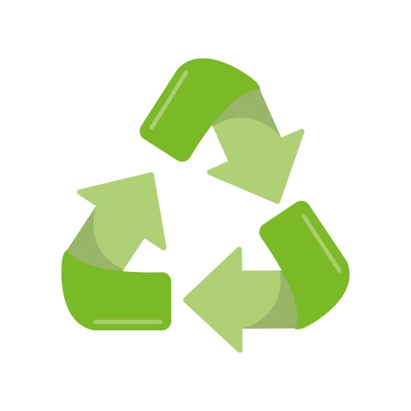 Isolated recycle symbol design — Stock Vector