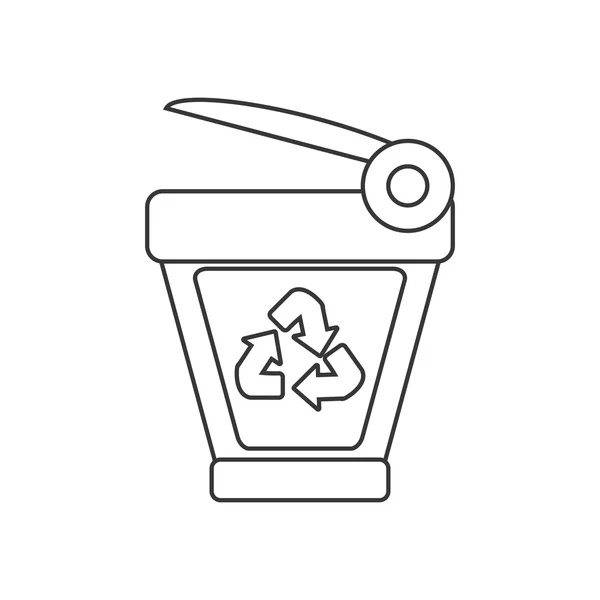 孤立的垃圾和回收设计 — 图库矢量图片