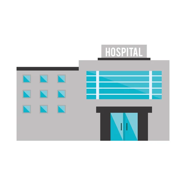 Isolierte Krankenhausbauweise — Stockvektor