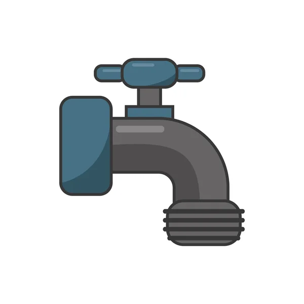 Conception d'objet de robinet isolé — Image vectorielle