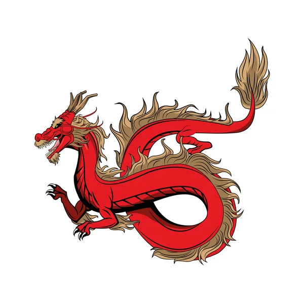 Dragon dessin animé animal design — Image vectorielle