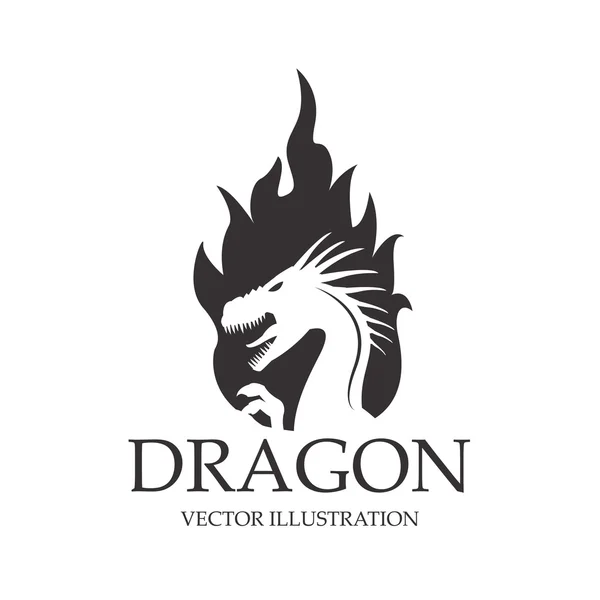 Dragon animal cartoon design — Stock Vector