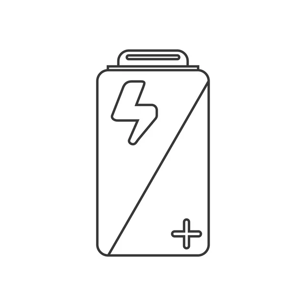 Diseño de la batería de energía aislada — Vector de stock