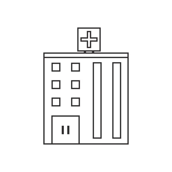 Diseño aislado del edificio del hospital — Vector de stock