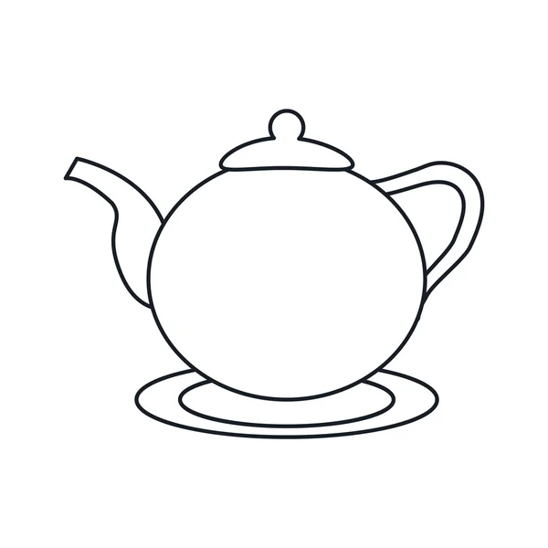 Tea pot drink design — Stock Vector