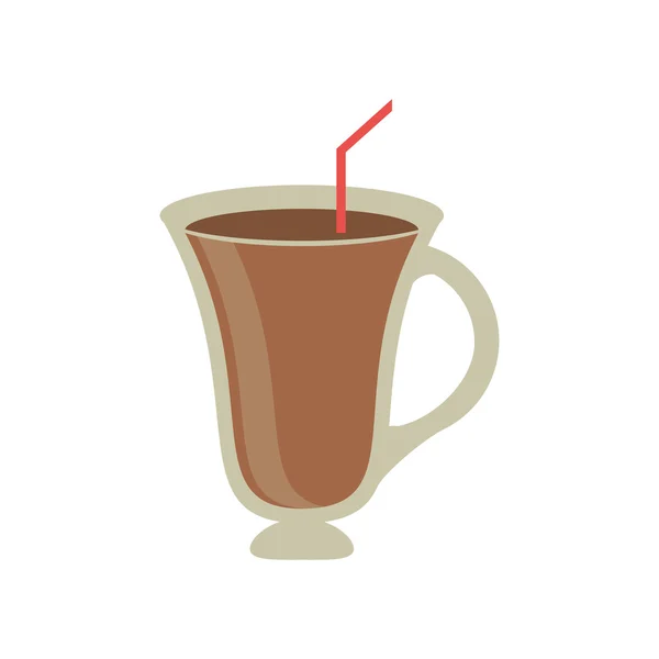 Diseño de bebida de vidrio de café — Vector de stock