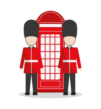İzole telefon ve soldat tasarım