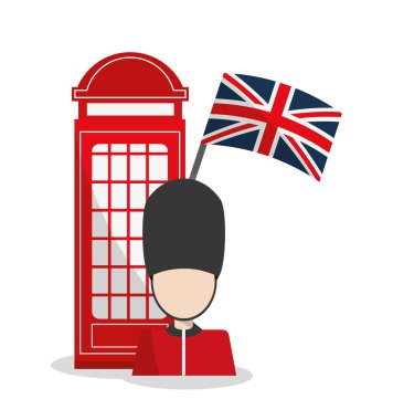 İzole telefon ve soldat tasarım