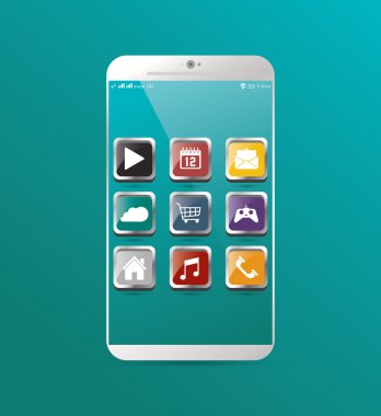 Tasarım smartphone ve apps Icon set