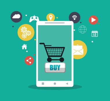 Smartphone ve online tasarım alışveriş