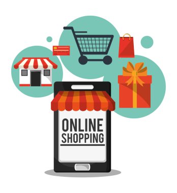 Smartphone ve online tasarım alışveriş