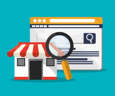 Lupe ve online tasarım alışveriş depolamak