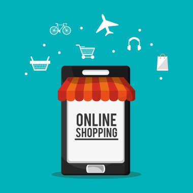 Smartphone ve online tasarım alışveriş