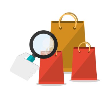 Lupe ve online tasarım alışveriş çantası