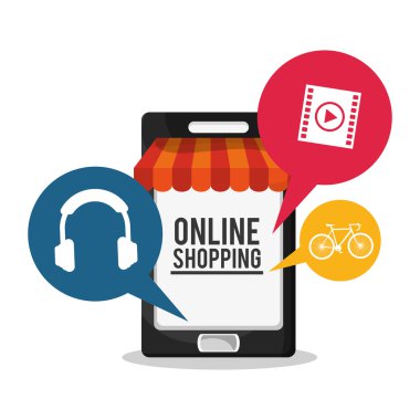Smartphone ve online tasarım alışveriş