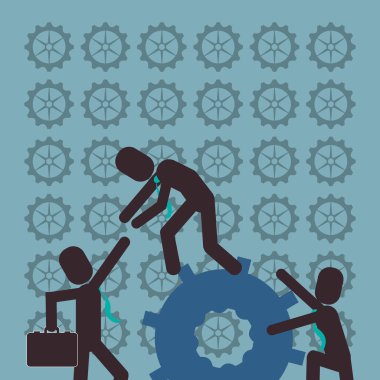 Takım çalışması ve iş ilgili simgeler resim