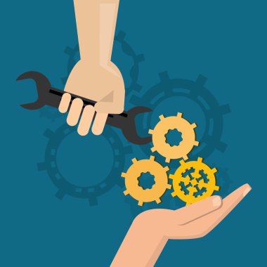 Takım çalışması ve iş ilgili simgeler resim