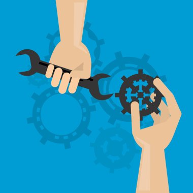 Takım çalışması ve iş ilgili simgeler resim