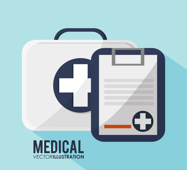 Conception médicale et de soins de santé — Image vectorielle