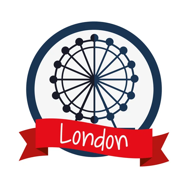 Elszigetelt london eye design — Stock Vector