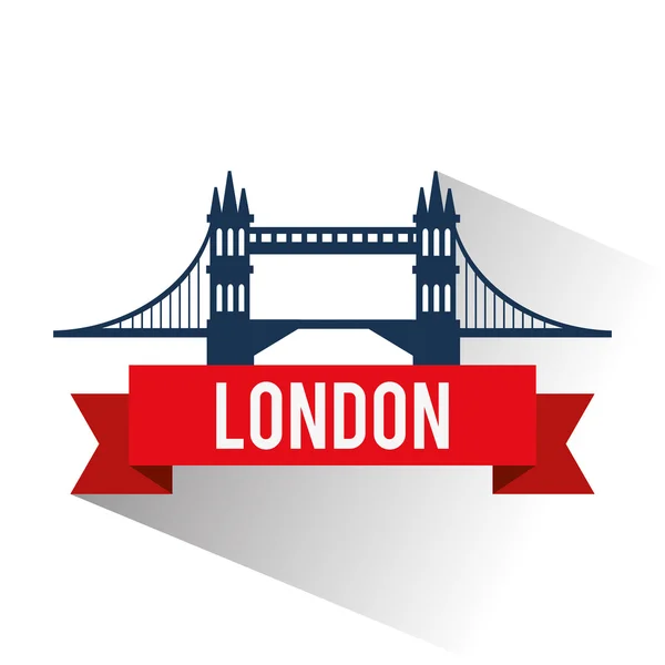 Conception isolée du pont de Londres — Image vectorielle