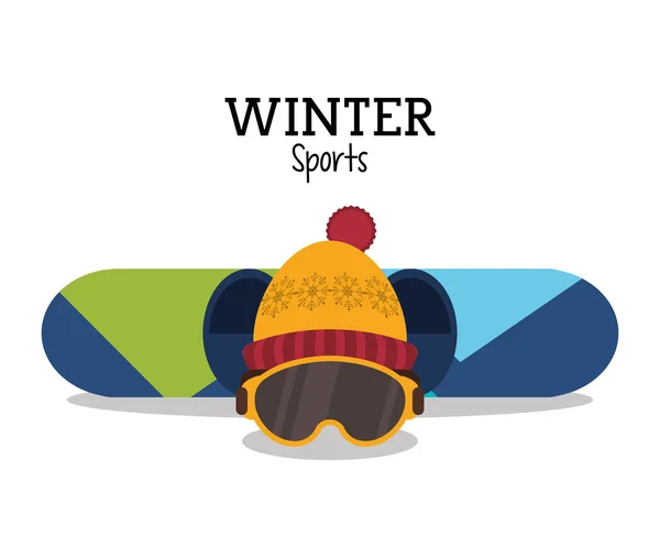 Snowboard und Wintersport-Design — Stockvektor