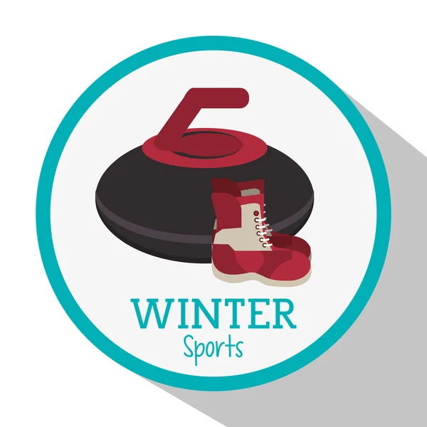 Çizme ve kış spor tasarım — Stok Vektör
