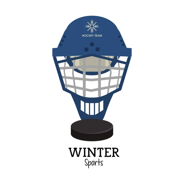 Helm und Wintersport-Design — Stockvektor