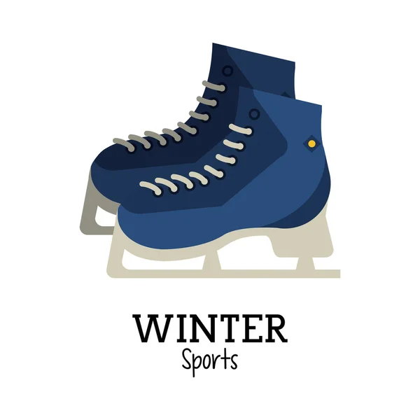 Buz pateni ve kış spor tasarım — Stok Vektör