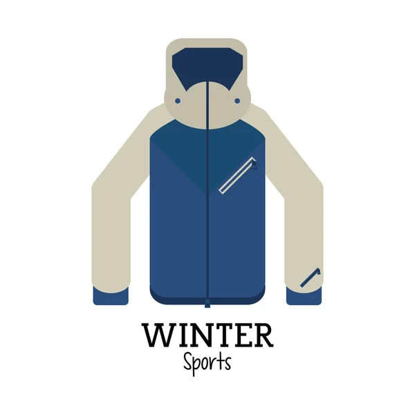 Ceket ve kış spor tasarım — Stok Vektör
