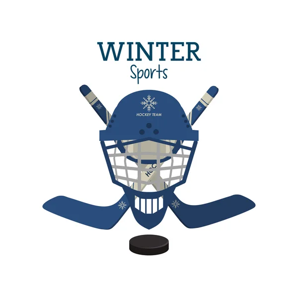 Hockey et conception de sports d'hiver — Image vectorielle