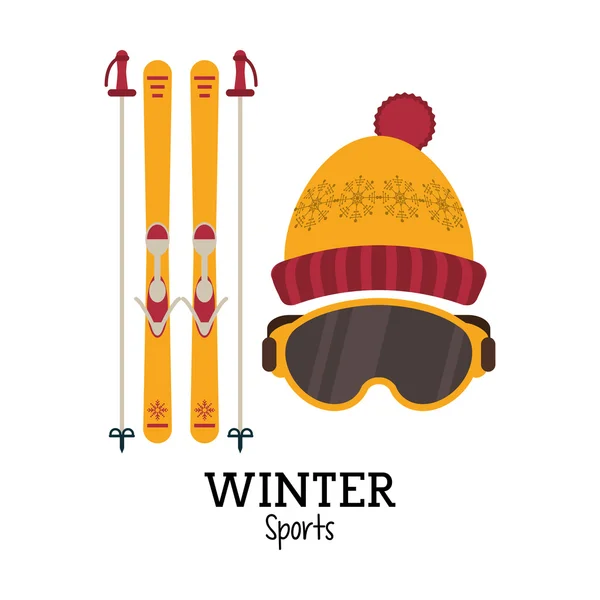Snowboard et design de sports d'hiver — Image vectorielle