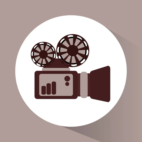 Videocamera and movie design — Stock Vector