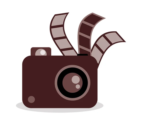 Film strip camera and movie design — Stock Vector