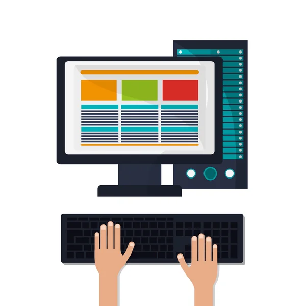 Sistema de seguridad y diseño de protección — Vector de stock