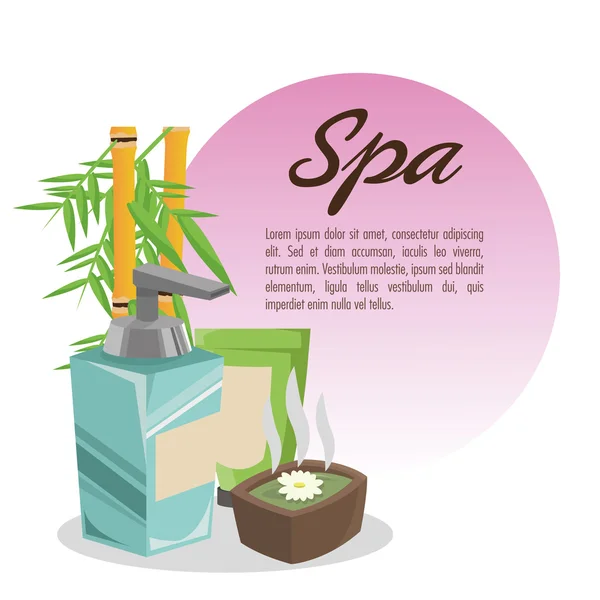 Centro de spa y diseño de estilo de vida saludable — Vector de stock