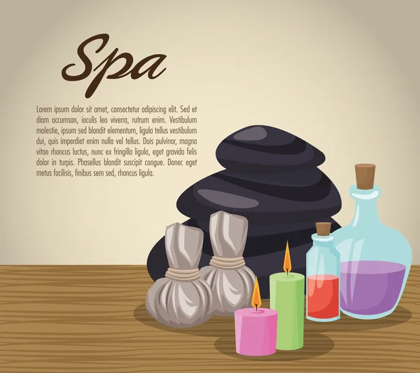 Centro de spa y diseño de estilo de vida saludable — Vector de stock