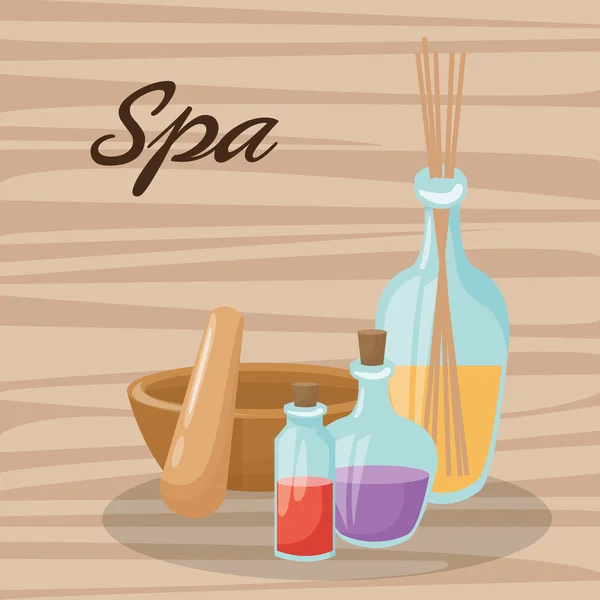 Centro de spa y diseño de estilo de vida saludable — Vector de stock