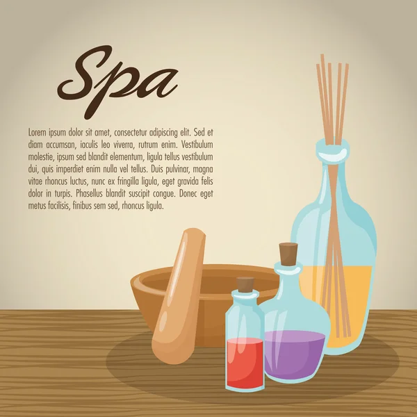 Centro de spa y diseño de estilo de vida saludable — Vector de stock