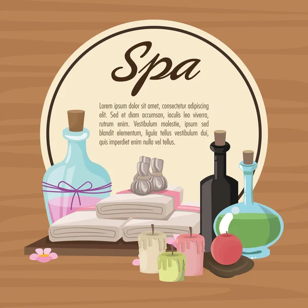 Centro de spa y diseño de estilo de vida saludable — Vector de stock