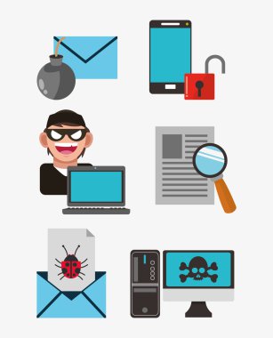 Internet güvenlik ilgili simgeler resim